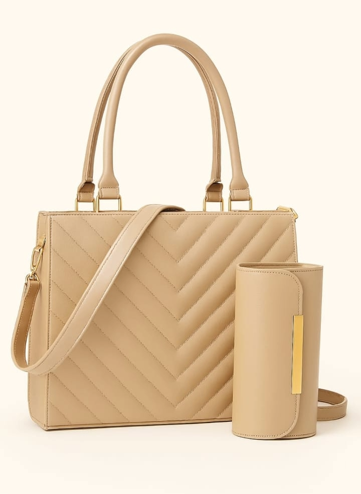 Quilted Tote 2pcs Premium Set