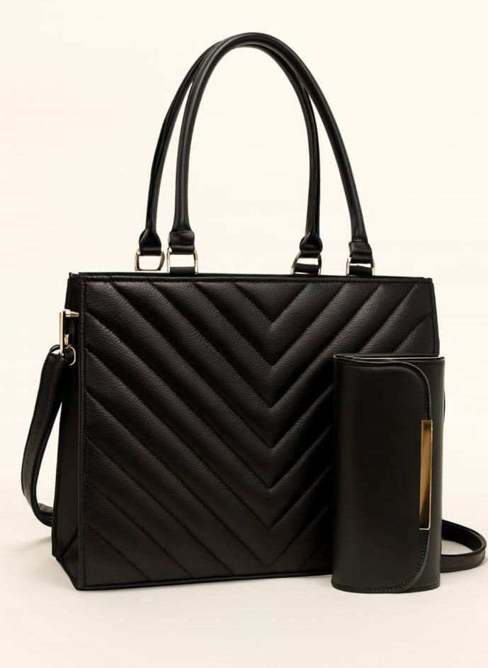 Quilted Tote 2pcs Premium Set
