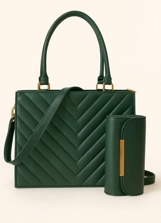 Quilted Tote 2pcs Premium Set