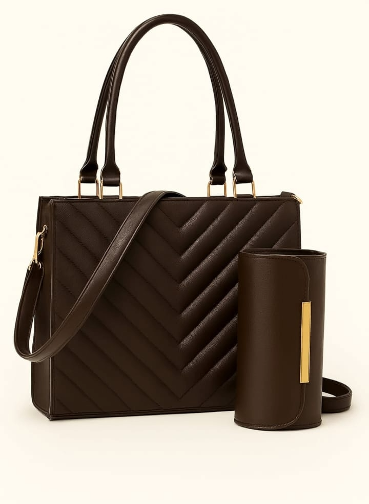 Quilted Tote 2pcs Premium Set